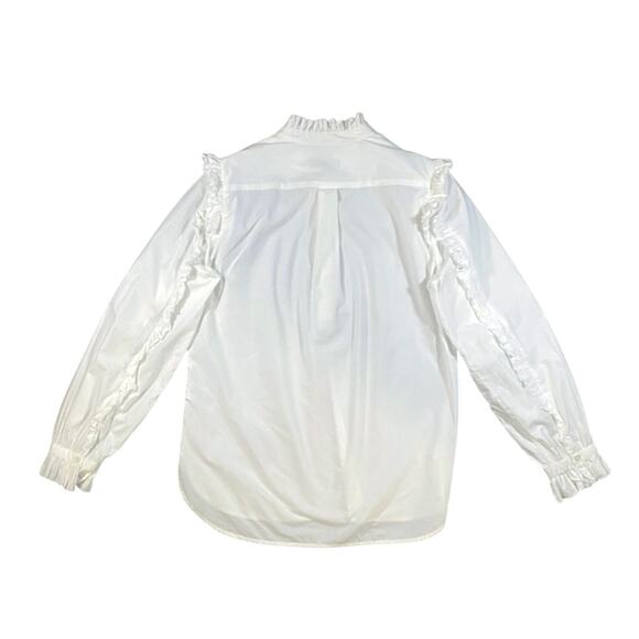 J.Crew Ruffled Popover 1/2 Button Shirt - S - Picture 6 of 6